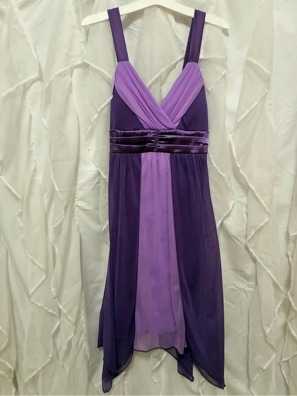 Papaya Purple Two-Tone Chiffon Girls' Dress
